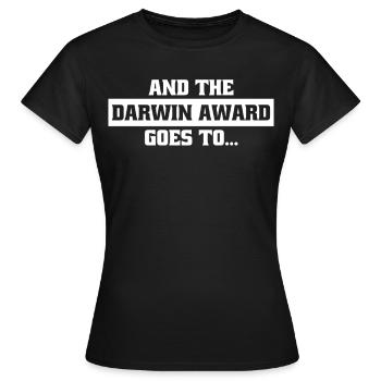 Darwin Darwinism Misanthrope Grumpy - Women's T-Shirt - black - Front - AI Model Female 172 dark (172cm)