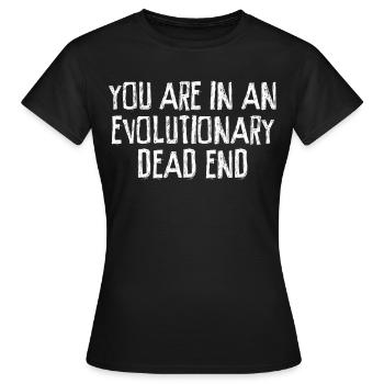 Darwinism Misanthrope Grumpy Darwin - Women's T-Shirt - black - Front - AI Model Female 172 dark (172cm)