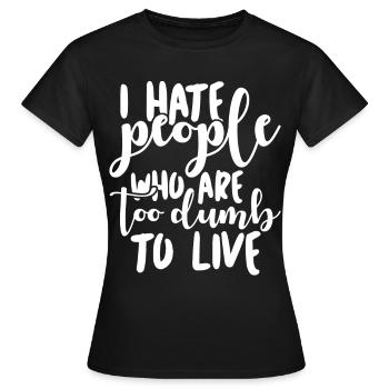 Misanthrope Grumpy Darwin Darwinism - Women's T-Shirt - black - Front - AI Model Female 172 dark (172cm)