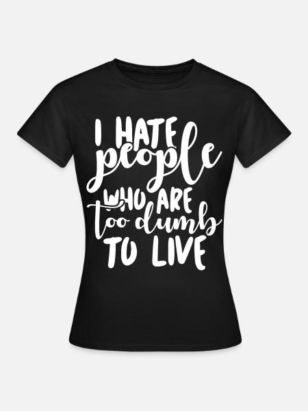 Misanthrope Grumpy Darwin Darwinism - Frauen T-Shirt - Schwarz