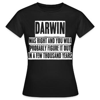 Darwin Award Misanthrope Grumpy - Women's T-Shirt - black - Front - AI Model Female 172 dark (172cm)