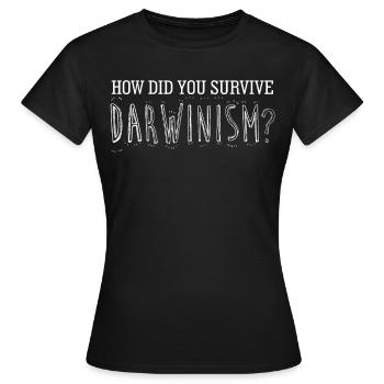 Misanthrope Darwin Award Grumpy - Women's T-Shirt - black - Front - AI Model Female 172 dark (172cm)