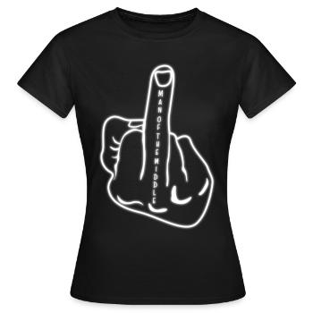Middle Finger - Women's T-Shirt - black - Front - AI Model Female 172 dark (172cm)