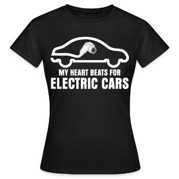 Véhicule électrique Voiture électrique - T-shirt Femme - noir - Devant - AI Model Female 172 dark (172cm)
