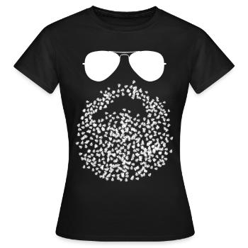 Barbe de coccinelle avec coccinelles - T-shirt Femme - noir - Devant - AI Model Female 172 dark (172cm)