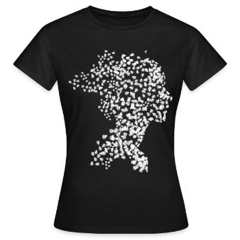 Coccinelle Dame aux coccinelles - T-shirt Femme - noir - Devant - AI Model Female 172 dark (172cm)