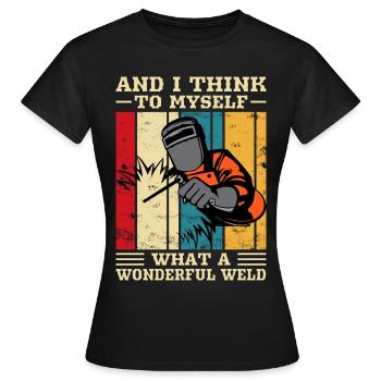 Schweißen Schweißer - Frauen T-Shirt - Schwarz - Vorne - AI Model Female 172 dark (172cm)