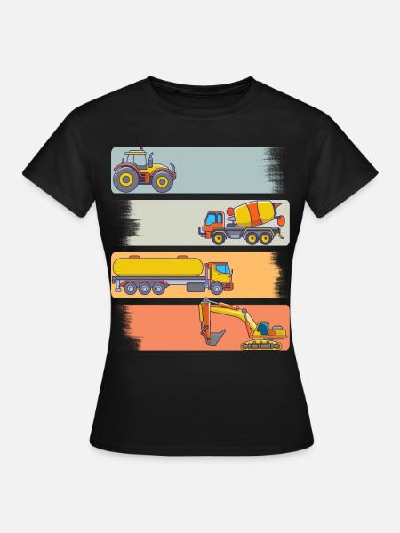 Traktor Lkw Bagger .... - Frauen T-Shirt - Schwarz