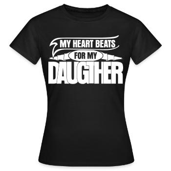 Daughters Father Dad Daughter - Women's T-Shirt - black - Front - AI Model Female 172 dark (172cm)