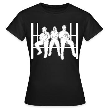 Smartphone Train Téléphone portable Téléphone portable - T-shirt Femme - noir - Devant - AI Model Female 172 dark (172cm)