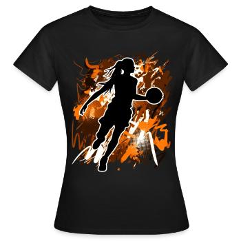 Basketball Basketball Women Basketball - Women's T-Shirt - black - Front - AI Model Female 172 dark (172cm)