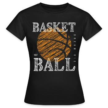 Basketball Basketballer - Frauen T-Shirt - Schwarz - Vorne - AI Model Female 172 dark (172cm)