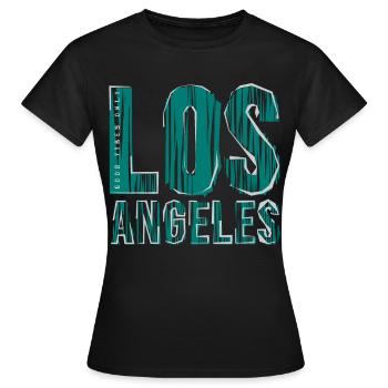 Los Angeles - Frauen T-Shirt - Schwarz - Vorne - AI Model Female 172 dark (172cm)