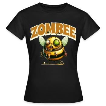 Abeille zombie Zombee - T-shirt Femme - noir - Devant - AI Model Female 172 dark (172cm)