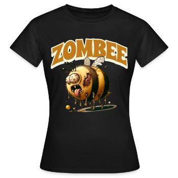 Abeille zombie Zombee - T-shirt Femme - noir - Devant - AI Model Female 172 dark (172cm)