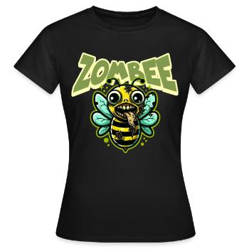 Abeille zombie Zombee - T-shirt Femme - noir - Devant - AI Model Female 172 dark (172cm)