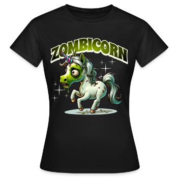 Licorne zombie zombie - T-shirt Femme - noir - Devant - AI Model Female 172 dark (172cm)