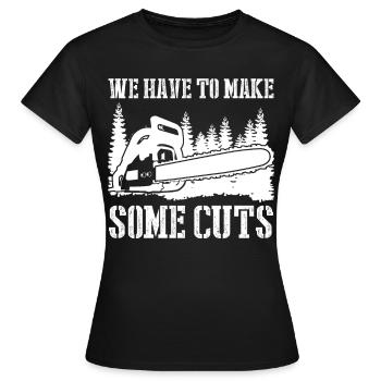 Chainsaw Chain Saw Lumber Fire Wood - Women's T-Shirt - black - Front - AI Model Female 172 dark (172cm)