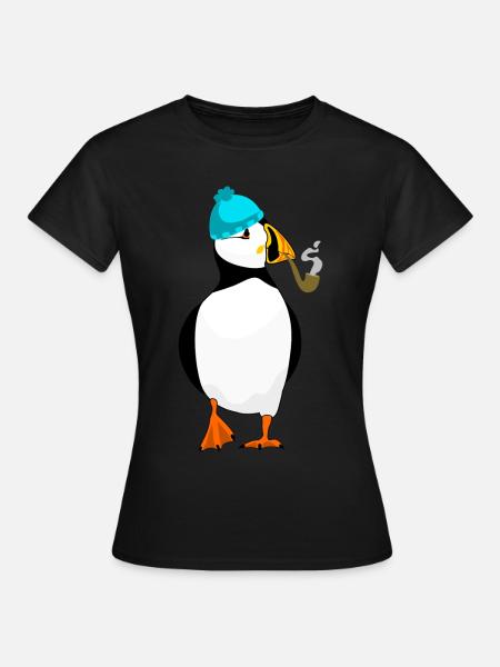 Puffin - Frauen T-Shirt - Schwarz