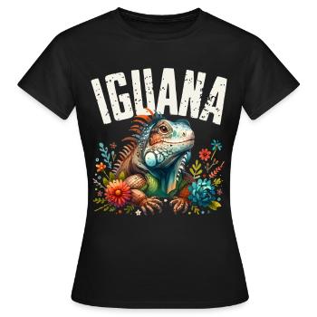 Iguane - T-shirt Femme - noir - Devant - AI Model Female 172 dark (172cm)