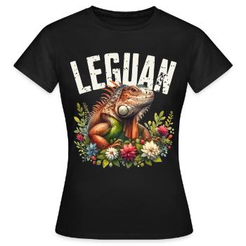 Leguan - Frauen T-Shirt - Schwarz - Vorne - AI Model Female 172 dark (172cm)