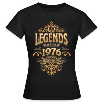 1976 Legende Geburtstag 1976 Geburtsjahr - Frauen T-Shirt - Schwarz - Vorne - AI Model Female 172 dark (172cm)