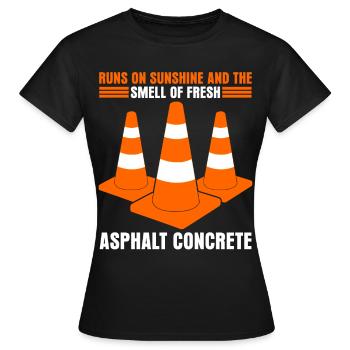 Agent de route Gardien de route Constructeur de routes - T-shirt Femme - noir - Devant - AI Model Female 172 dark (172cm)