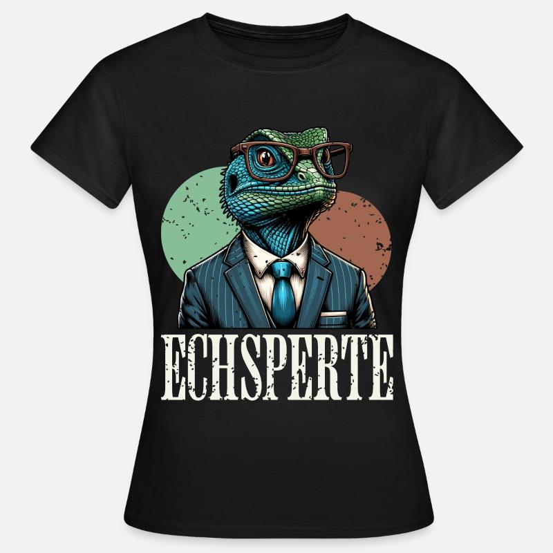 Echsperte - Frauen T-Shirt - Schwarz