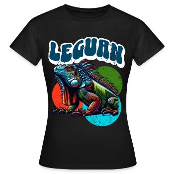 Leguan - Frauen T-Shirt - Schwarz - Vorne - AI Model Female 172 dark (172cm)