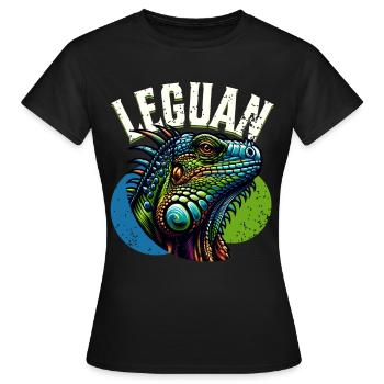 Leguan - Frauen T-Shirt - Schwarz - Vorne - AI Model Female 172 dark (172cm)