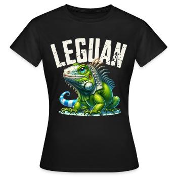 Leguan - Frauen T-Shirt - Schwarz - Vorne - AI Model Female 172 dark (172cm)