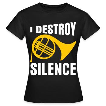 Orchestra French Horn - Frauen T-Shirt - Schwarz - Vorne - AI Model Female 172 dark (172cm)