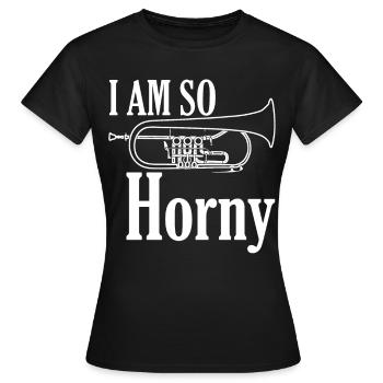 Flugelhorn Orchestra Brass Instrument - Frauen T-Shirt - Schwarz - Vorne - AI Model Female 172 dark (172cm)