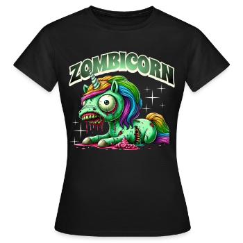 Licorne zombie zombie - T-shirt Femme - noir - Devant - AI Model Female 172 dark (172cm)