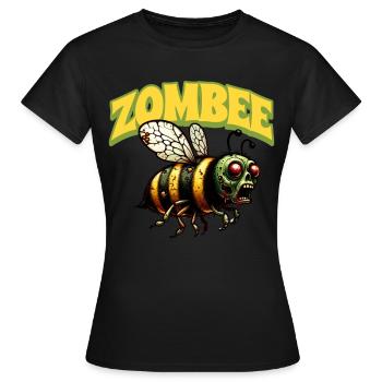 Abeille zombie Zombee - T-shirt Femme - noir - Devant - AI Model Female 172 dark (172cm)
