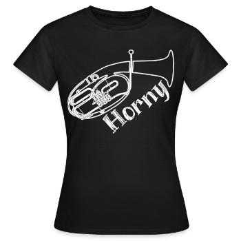 Brass Instrument Orchestra Tenorhorn - Frauen T-Shirt - Schwarz - Vorne - AI Model Female 172 dark (172cm)