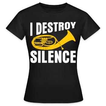 Tenorhorn Orchestra Baritone - Frauen T-Shirt - Schwarz - Vorne - AI Model Female 172 dark (172cm)