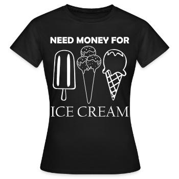 Icecream Ice Cream Cup Summer - Frauen T-Shirt - Schwarz - Vorne - AI Model Female 172 dark (172cm)