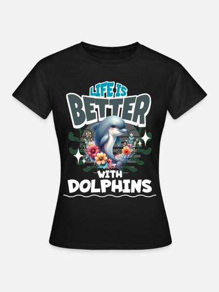 Delfin - Frauen T-Shirt - Schwarz