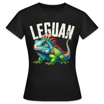 Leguan - Frauen T-Shirt - Schwarz - Vorne - AI Model Female 172 dark (172cm)