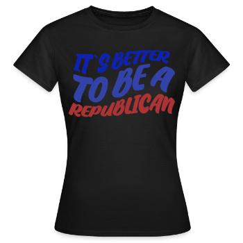 Républicains Républicains Conservateurs - T-shirt Femme - noir - Devant - AI Model Female 172 dark (172cm)