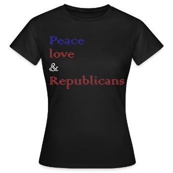 Votez républicains républicains conservateurs - T-shirt Femme - noir - Devant - AI Model Female 172 dark (172cm)
