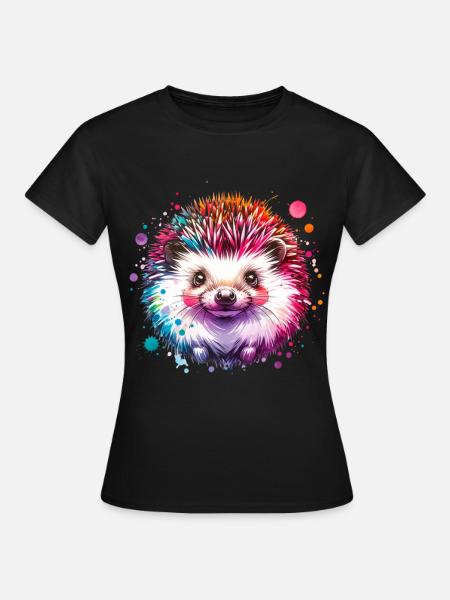 Igel - Frauen T-Shirt - Schwarz