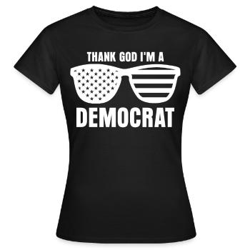 Démocratie Démocrate Vote démocratique - T-shirt Femme - noir - Devant - AI Model Female 172 dark (172cm)