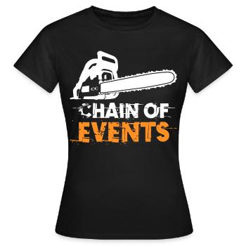 Chain Saw Lumberjack Fire Wood Chainsaw - Women's T-Shirt - black - Front - AI Model Female 172 dark (172cm)