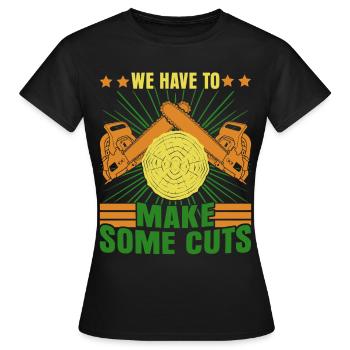 Lumberjack Chainsaw Chain Saw Fire Wood - Women's T-Shirt - black - Front - AI Model Female 172 dark (172cm)