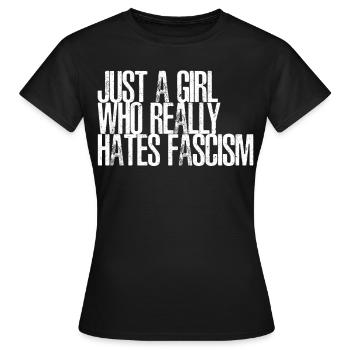 Respect Tolérance Antifascisme - T-shirt Femme - noir - Devant - AI Model Female 172 dark (172cm)