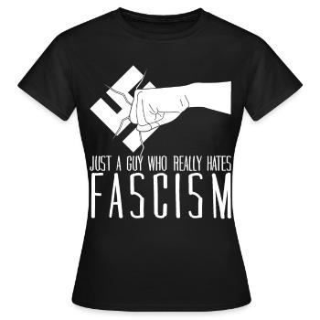 Tolérance Antifascisme Respect - T-shirt Femme - noir - Devant - AI Model Female 172 dark (172cm)