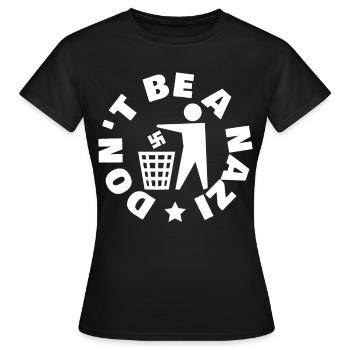 Antifascisme Respect Tolérance - T-shirt Femme - noir - Devant - AI Model Female 172 dark (172cm)