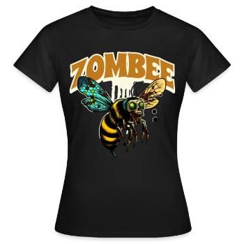 Abeille zombie Zombee - T-shirt Femme - noir - Devant - AI Model Female 172 dark (172cm)